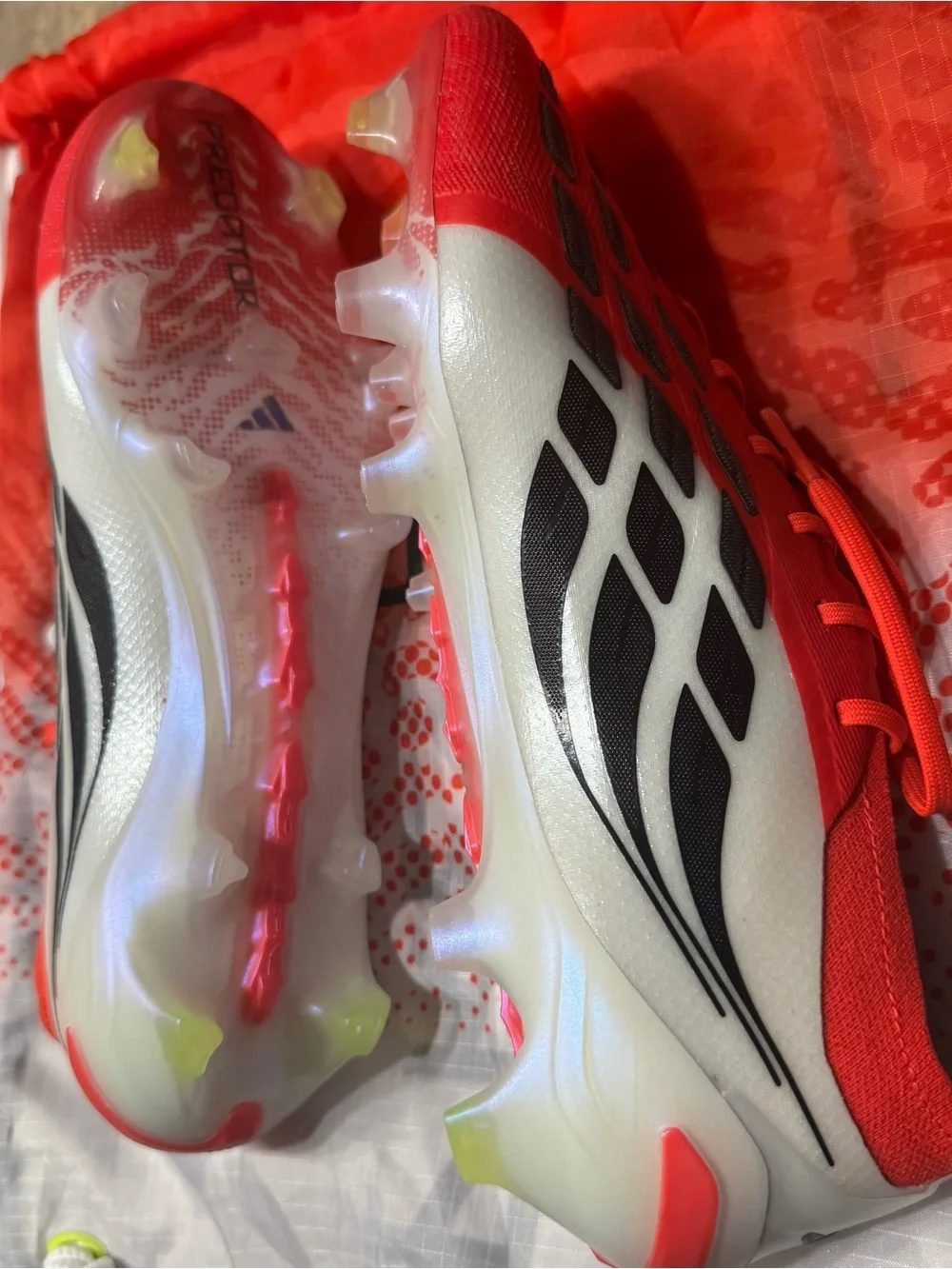 New adidas Predator Elite Fold-Over Tongue Firm Ground Soccer Cleats.